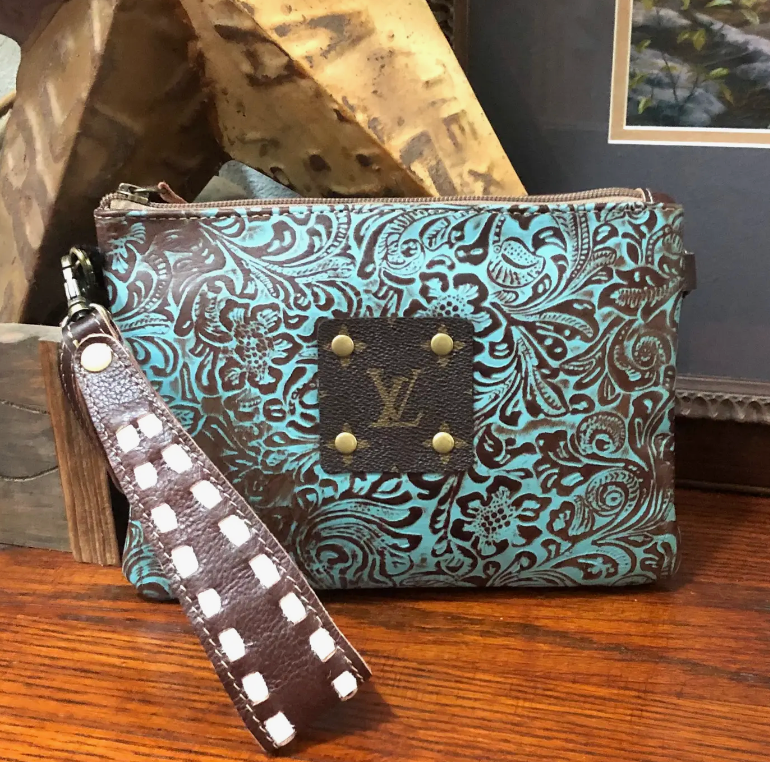 Upcycled LV Leather Wristlet Crossbody Belt Bag Western Boho – Rich Gypc  Couture