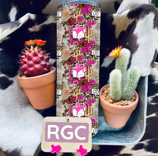 Pink Rodeo Branded Western 20oz Skinny Tumbler