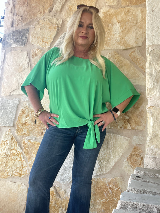 Spring Fling Green Top