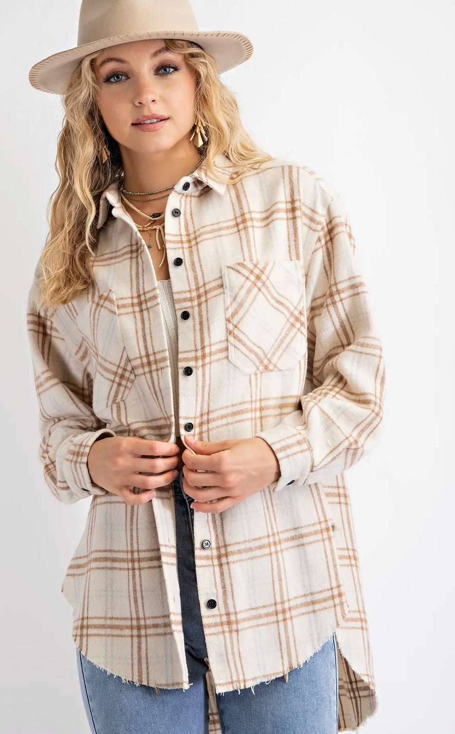 Plaid Me Chest Pocket Shirt Jacket