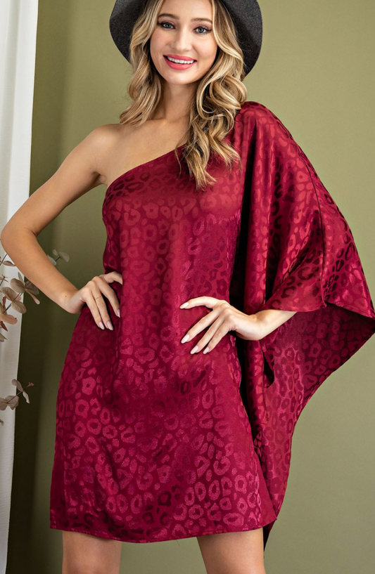 ONE SHOULDER DOLMAN DRESS!