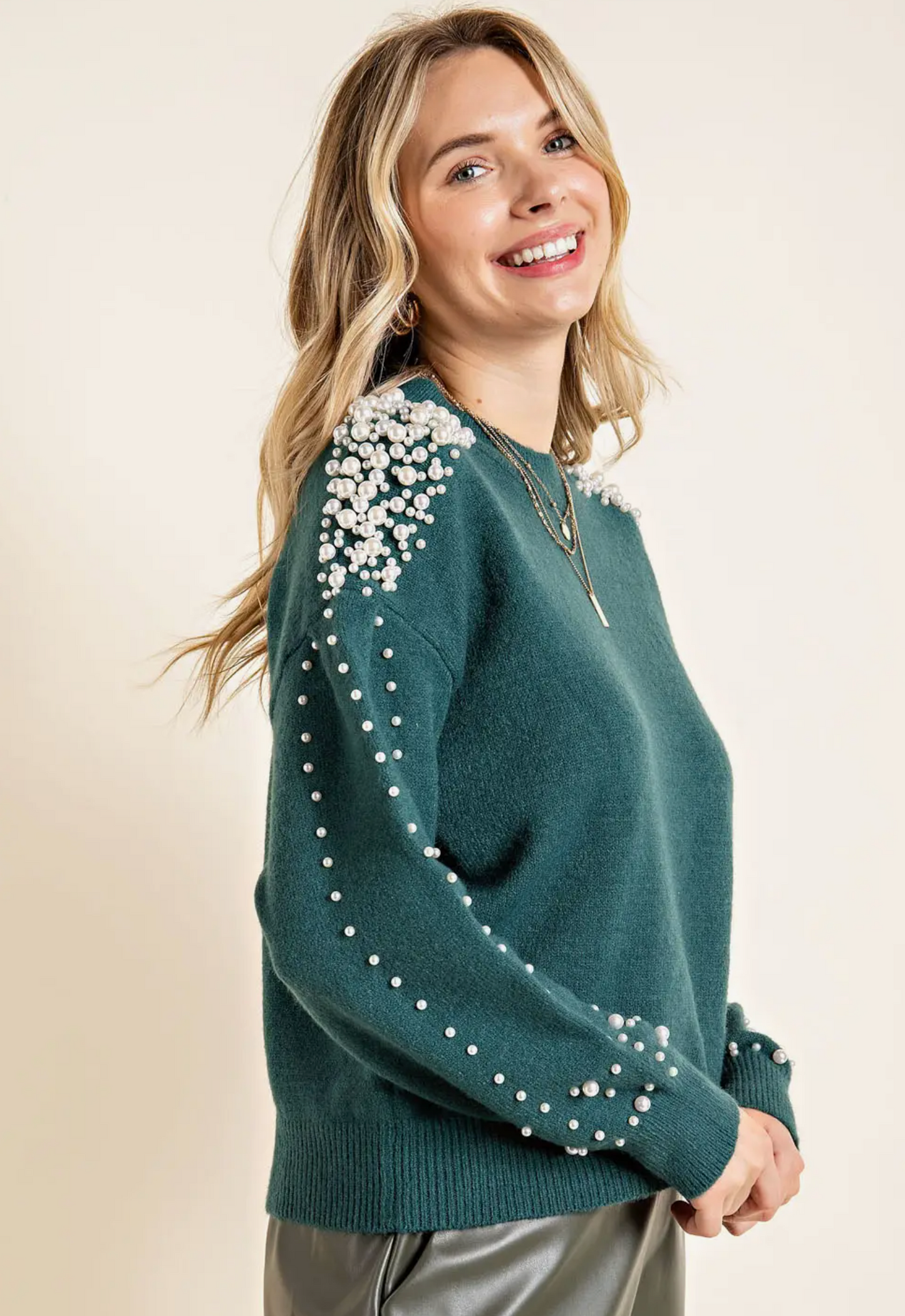 Pearly Dream Crew Neck Sweater